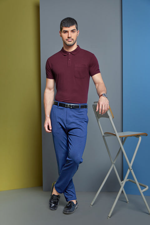 Buy 50 Soft Polo Tshirt With Pocket Autumn Purple Truedesign