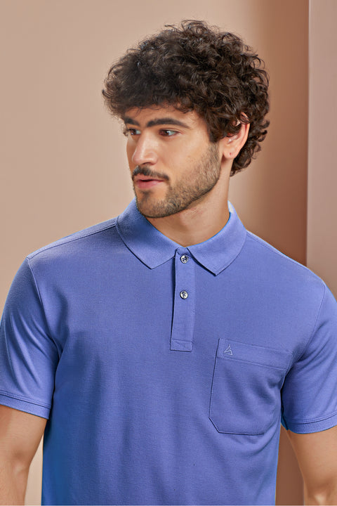 Buy 50 Soft Polo Tshirt With Pocket Blue Bell Truedesign