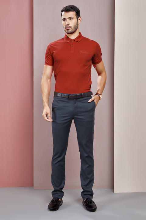 Buy 50 Soft Polo Tshirt With Pocket Burnt Orange Truedesign