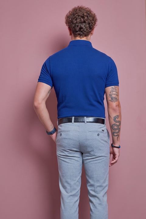 Buy 50 Soft Polo Tshirt With Pocket Egyptian Blue Truedesign