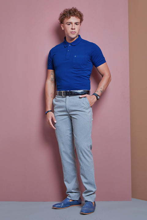 Buy 50 Soft Polo Tshirt With Pocket Egyptian Blue Truedesign