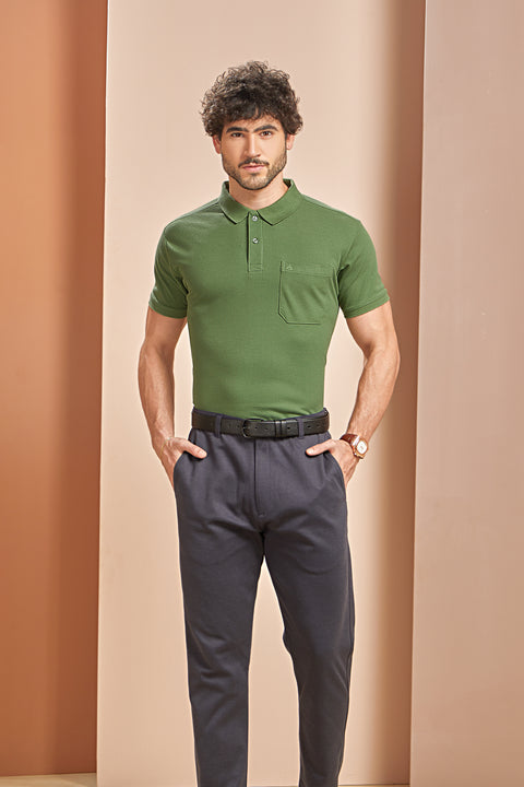 Buy 50 Soft Polo Tshirt With Pocket Fern Green Truedesign