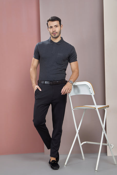 Buy 50 Soft Polo Tshirt With Pocket Graphite Melange Truedesign