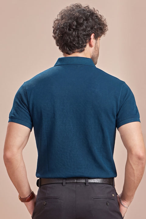 Buy 50 Soft Polo Tshirt With Pocket Indigo Blue Truedesign