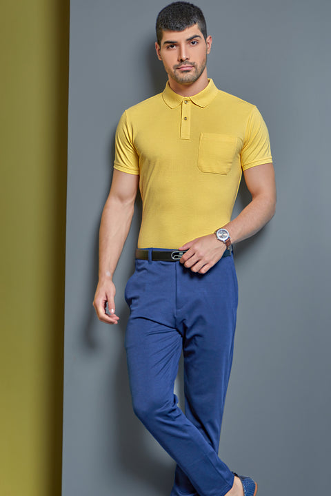 Buy 50 Soft Polo Tshirt With Pocket Lemon Drop Truedesign