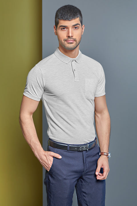 Buy 50 Soft Polo Tshirt With Pocket Oatmeal Ecru Truedesign