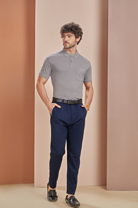 Buy 50 Soft Polo Tshirt With Pocket Sliver Grey Truedesign