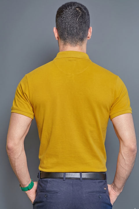 Buy 50 Soft Polo Tshirt With Pocket Sunset Gold Truedesign