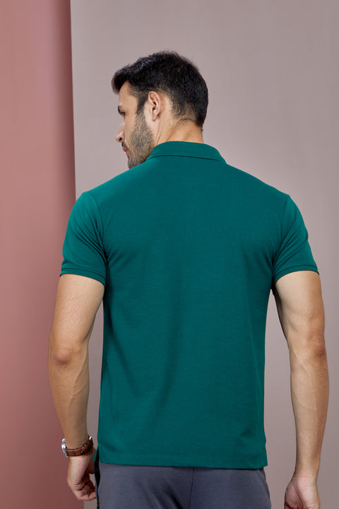 Buy 50 Soft Polo Tshirt With Pocket Teal Green Truedesign