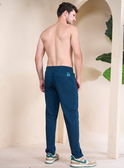 Buy Truedesign Scala Soild Track Pant Peacock Blue Online