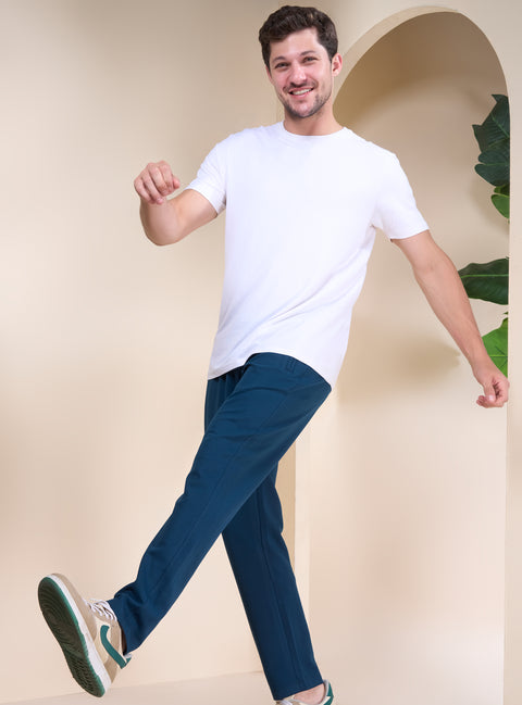 Buy Truedesign Scala Soild Track Pant Peacock Blue Online