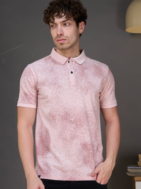 Buy Accent Polo Tshirt AOP Bubblegum Pink Truedesign