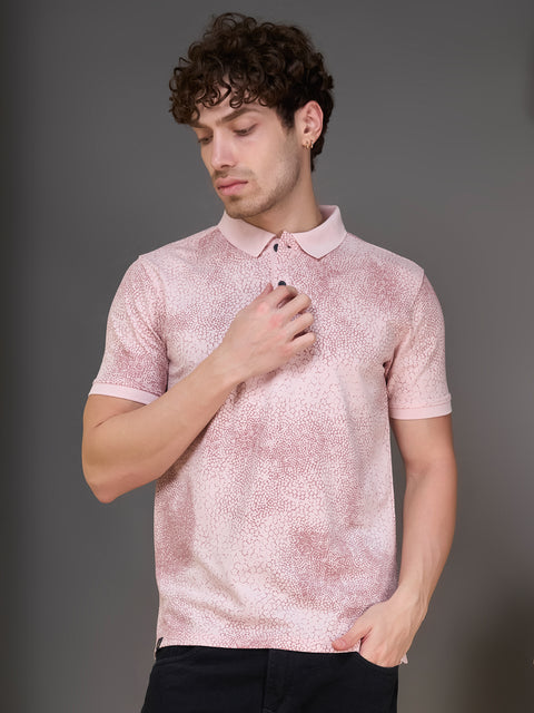 Buy Accent Polo Tshirt AOP Bubblegum Pink Truedesign