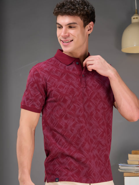 Buy Accent Polo Tshirt AOP Classic Maroon Truedesign