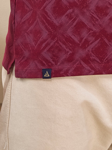 Buy Accent Polo Tshirt AOP Classic Maroon Truedesign