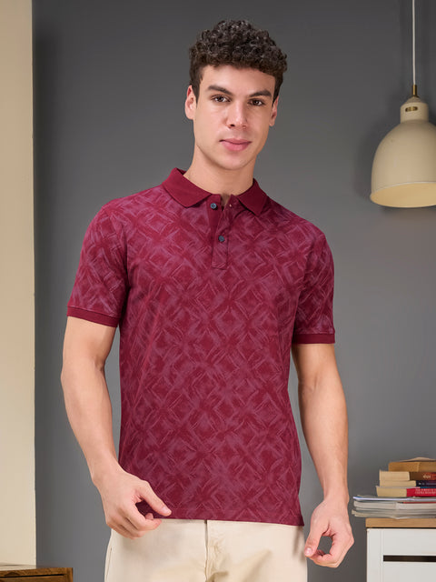 Buy Accent Polo Tshirt AOP Classic Maroon Truedesign