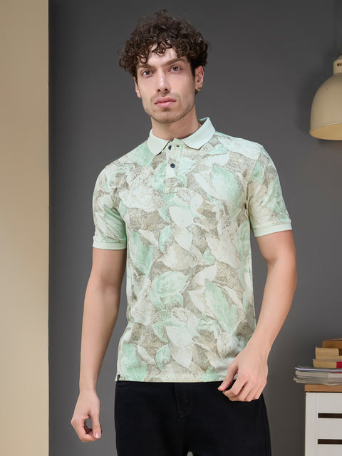 Buy Accent Polo Tshirt AOP Coral Green Truedesign
