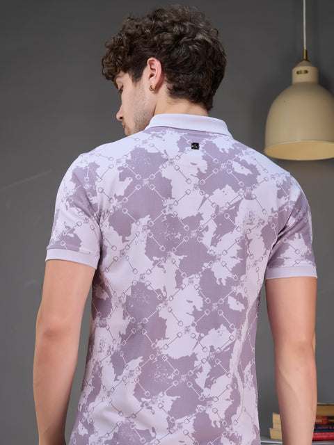 Buy Accent Polo Tshirt AOP Dim Lilac Truedesign