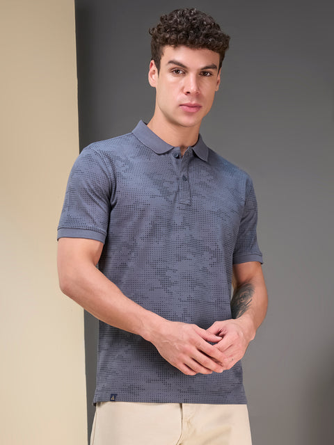 Buy Accent Polo Tshirt AOP Ebony Grey Truedesign