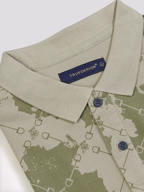 Buy Accent Polo Tshirt AOP Oyster Green Truedesign