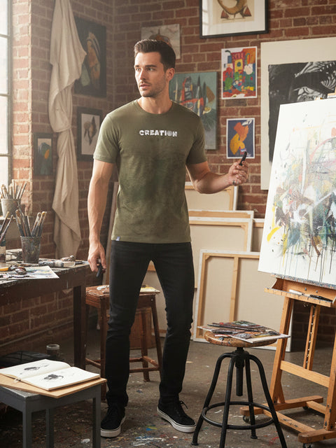 Buy Truedesign Arizona Half Sleeve Tees Dim Olive Online