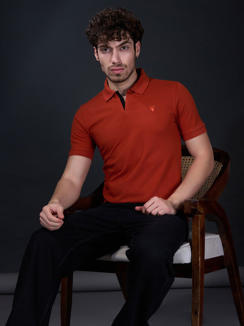 Buy Astrox Soild Polo Tshirt Burnt Orange Truedesign