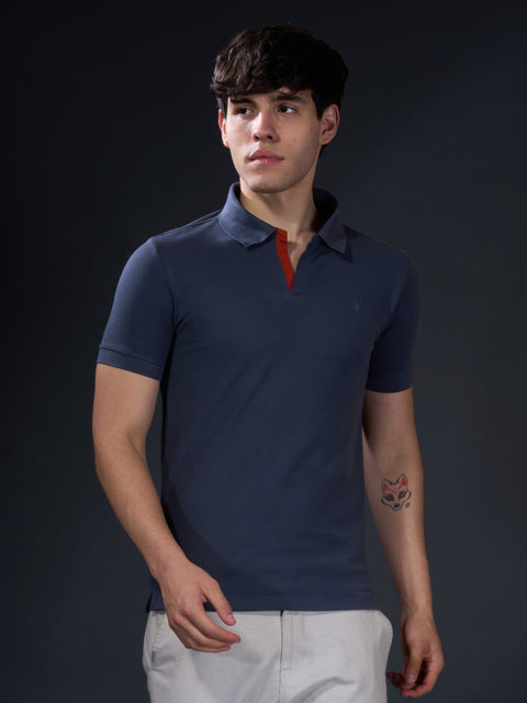 Buy Astrox Soild Polo Tshirt Ebony Grey Truedesign