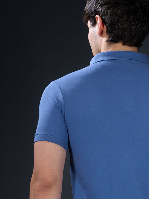 Buy Astrox Soild Polo Tshirt Slate Blue Truedesign