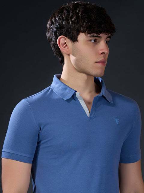 Buy Astrox Soild Polo Tshirt Slate Blue Truedesign