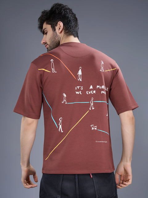 Buy Truedesign Austin Round Neck Tshirt Bole Brown Online