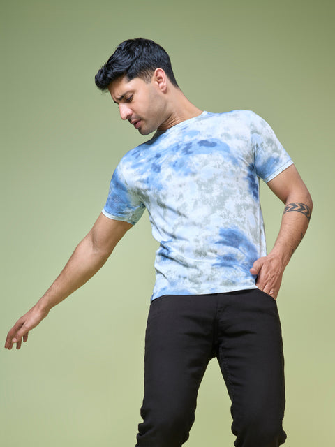 Buy Truedesign Barlow Round Neck Tshirt Blue & Green Online