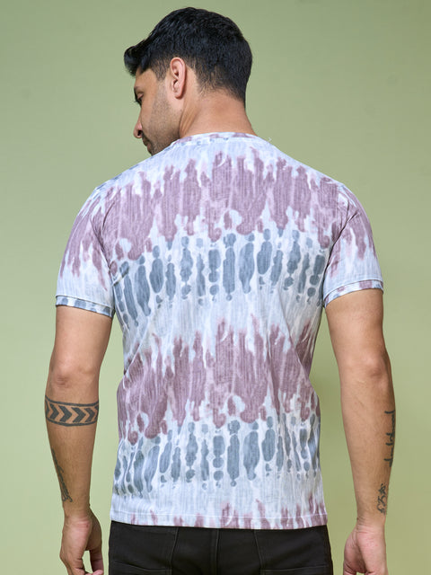 Buy Truedesign Barlow Round Neck Tshirt Grey & Purple Online