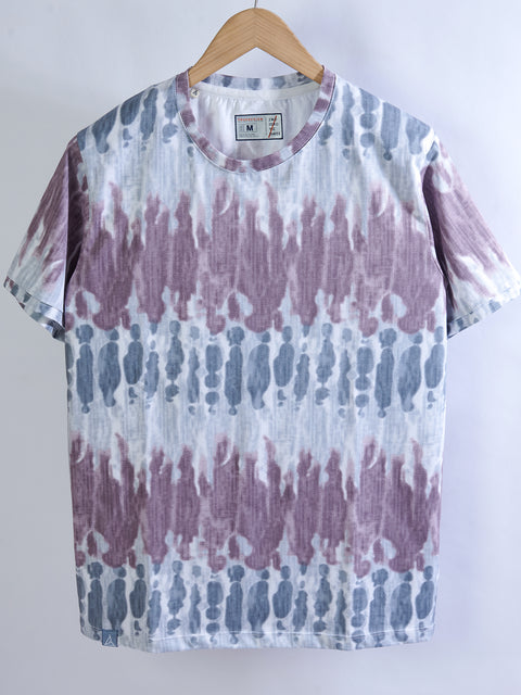 Buy Truedesign Barlow Round Neck Tshirt Grey & Purple Online