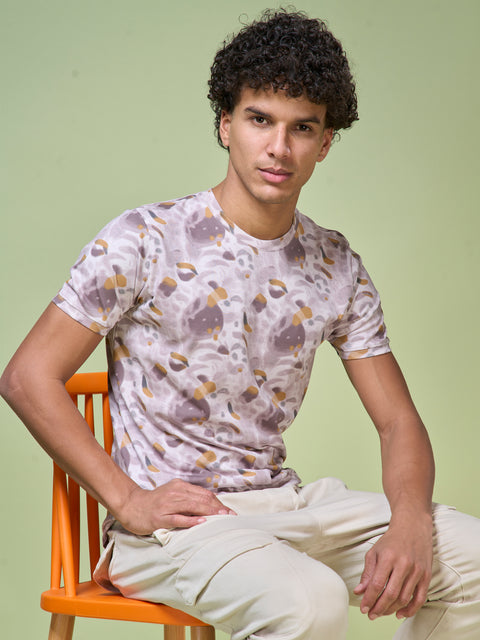 Buy Truedesign Barlow Round Neck Tshirt Purple & Brown Online