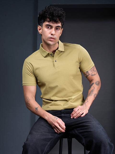 Buy Chrono Polo Tshirt Dusty Yellow Truedesign