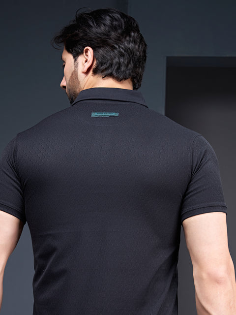 Buy Chrono Polo Tshirt Pitch Black Truedesign