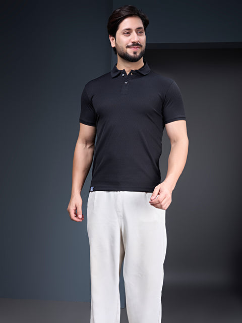 Buy Chrono Polo Tshirt Pitch Black Truedesign