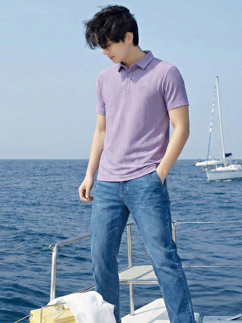 Buy Citreon Soild Polo Tshirt Dim Lilac Truedesign