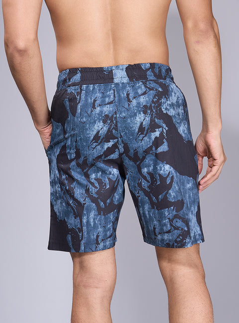 Buy Truedesign Coal Shorts Black & Beau Blue Online