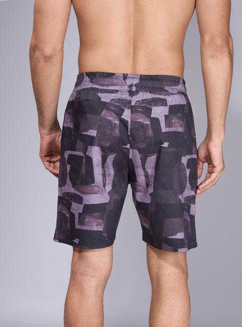 Buy Truedesign Coal Shorts Black & Purple Online