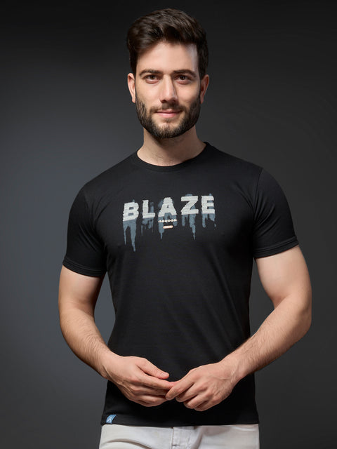 Buy Truedesign Coral Half Sleeve Tees Smoky Black Online