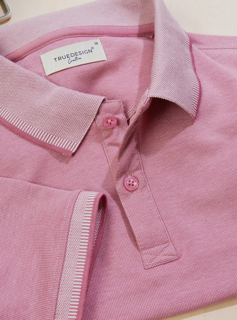 Buy Cuba Polo Tshirt AOP Cameo Pink Truedesign