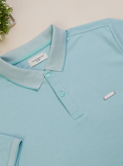 Buy Cuba Polo Tshirt AOP Light Turquoise Truedesign