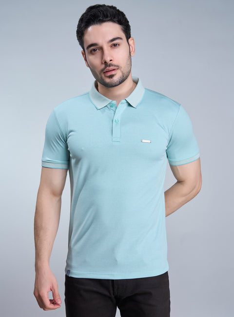 Buy Cuba Polo Tshirt AOP Light Turquoise Truedesign