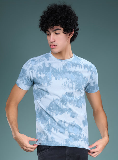 Buy Truedesign Curio Half Sleeve Tees Alice Blue Online
