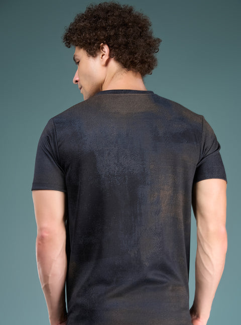 Buy Truedesign Curio Half Sleeve Tees Pitch Black Online