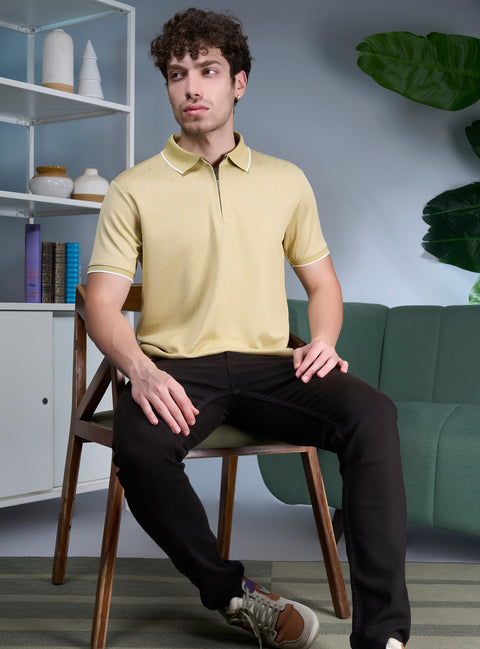 Buy Deltin Polo Tshirt Pale Yellow Truedesign