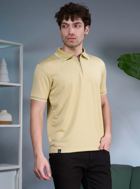 Buy Deltin Polo Tshirt Pale Yellow Truedesign