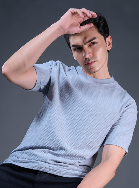 Buy Truedesign Felix Round Neck Tshirt Grey Cloud Online