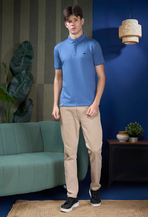 Buy Fibre Polo Tshirt Aegean Blue Truedesign